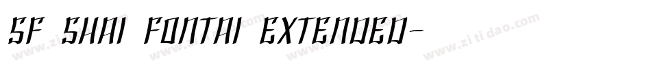 SF Shai Fontai Extended字体转换